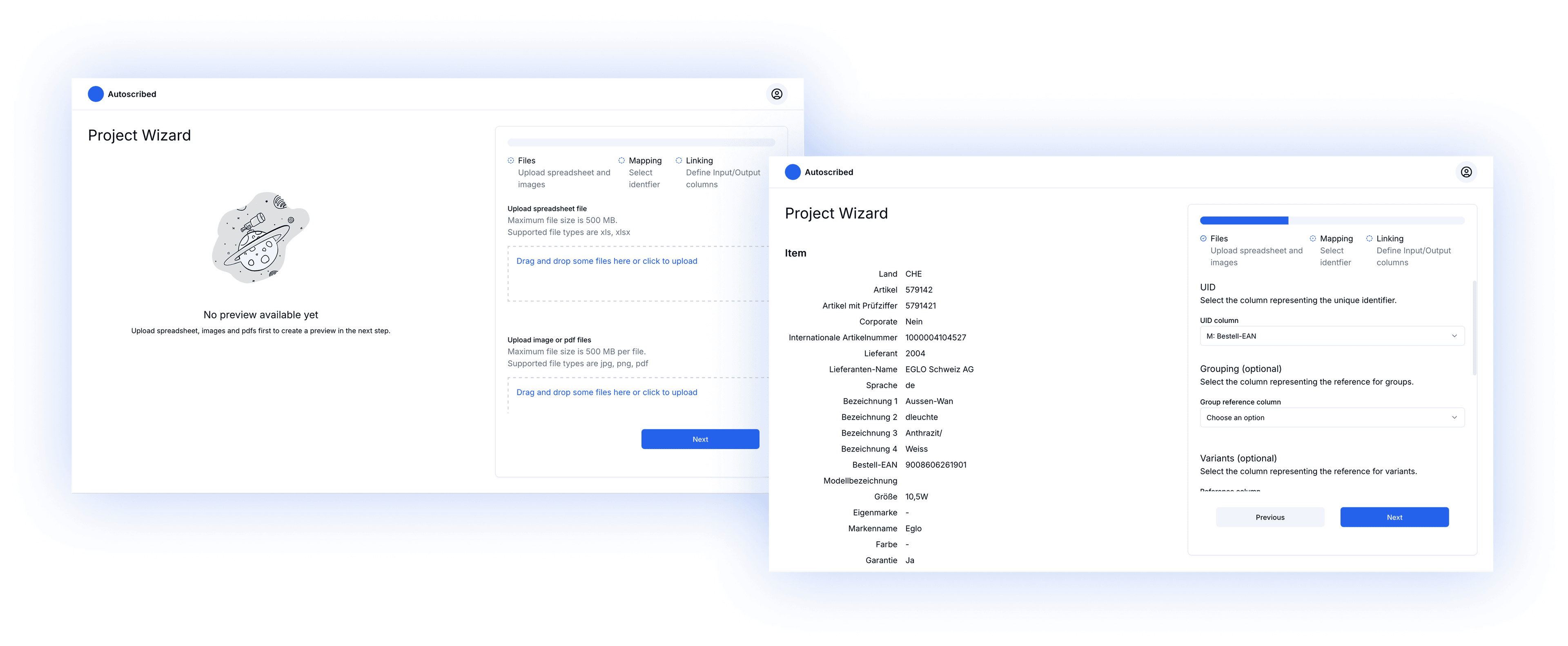 Projekt Wizard Onboarding